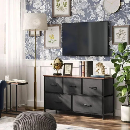 Fabric Drawer Storage Cabinet Simple Children's Toy Cabinet Drawer Style Fabric Storage Cabinet Bedroom Iron Five Dou Cabinet