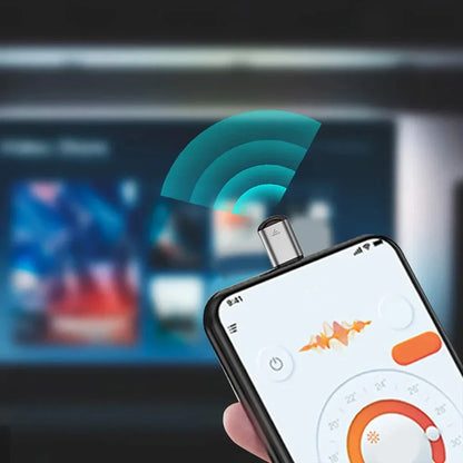 Type-C Smartphone Infrared Transmitter Adapter, Smart App Control for TV and Other Devices with Infrared Remote Functionality
