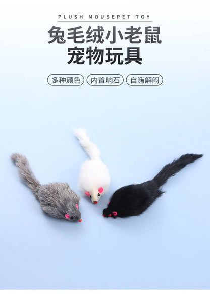 Cat Toy Mouse Contains Rattonite Bite Resistant Pet Supplies Interactive Cat Toy Plush Mouse Juguetes Para Gatos Rascador Gato