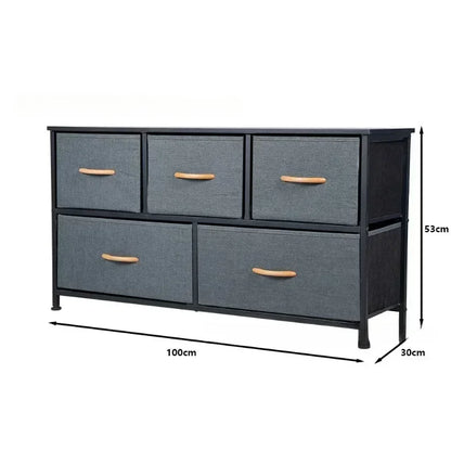 Fabric Drawer Storage Cabinet Simple Children's Toy Cabinet Drawer Style Fabric Storage Cabinet Bedroom Iron Five Dou Cabinet
