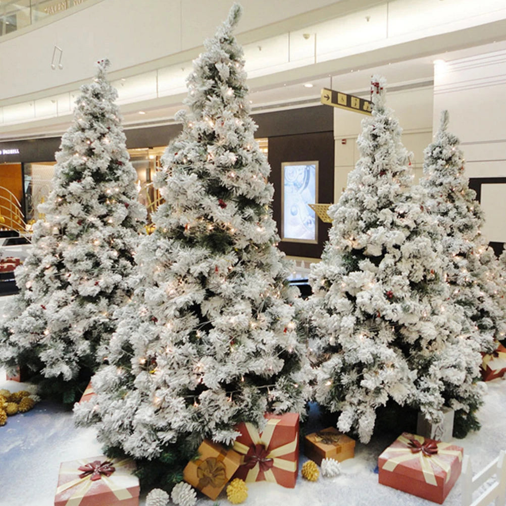 60cm70T White Xmas Tree Artificial Christmas Tree Flocking Snow Home Decor Festival Tree Christmas Supply Holiday nament