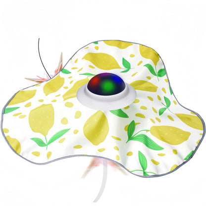 Interactive Cat Toys Rechargeable,Moving Concealed Feathers,Rotating toys,Touch Activated Cat Kitten Toy Cat Exercise Toys