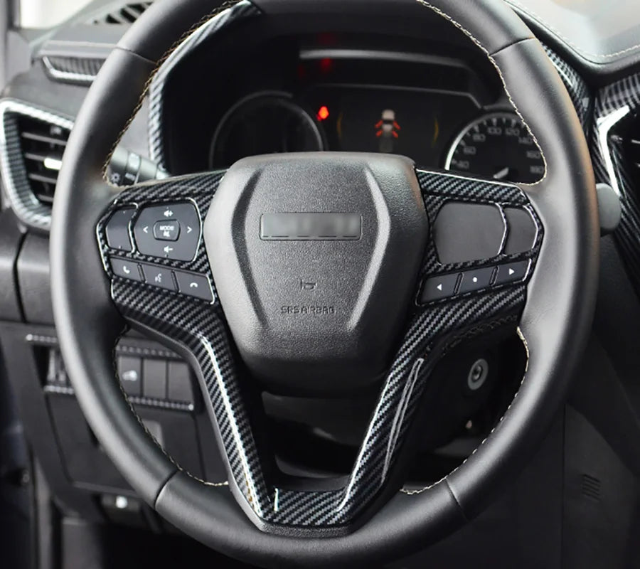 Car Accessories  For Isuzu D-MAX DMAX 2021 2022 ABS Carbon Center Console Window Switch Gear Armrest Box Panel Cover Trim