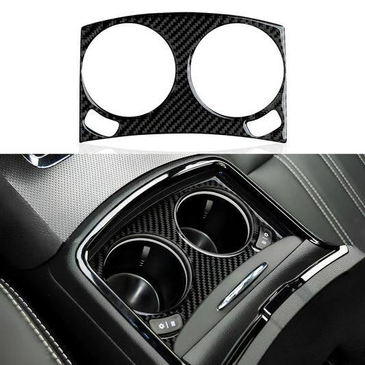 Car Front Water Cup Decor Decals for 2011-2023 Chrysler 300 Accessories Carbon Fiber Interior Stickers