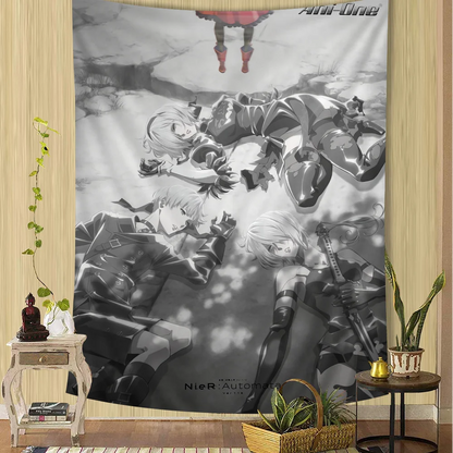NieR Automata Cartoon Tapestry Home Decoration hippie bohemian decoration divination Home Decor