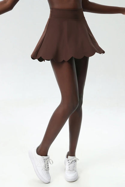 2-in-1 Tennis Skirt with Compression Shorts - Breathable Workout Skirt with Pockets