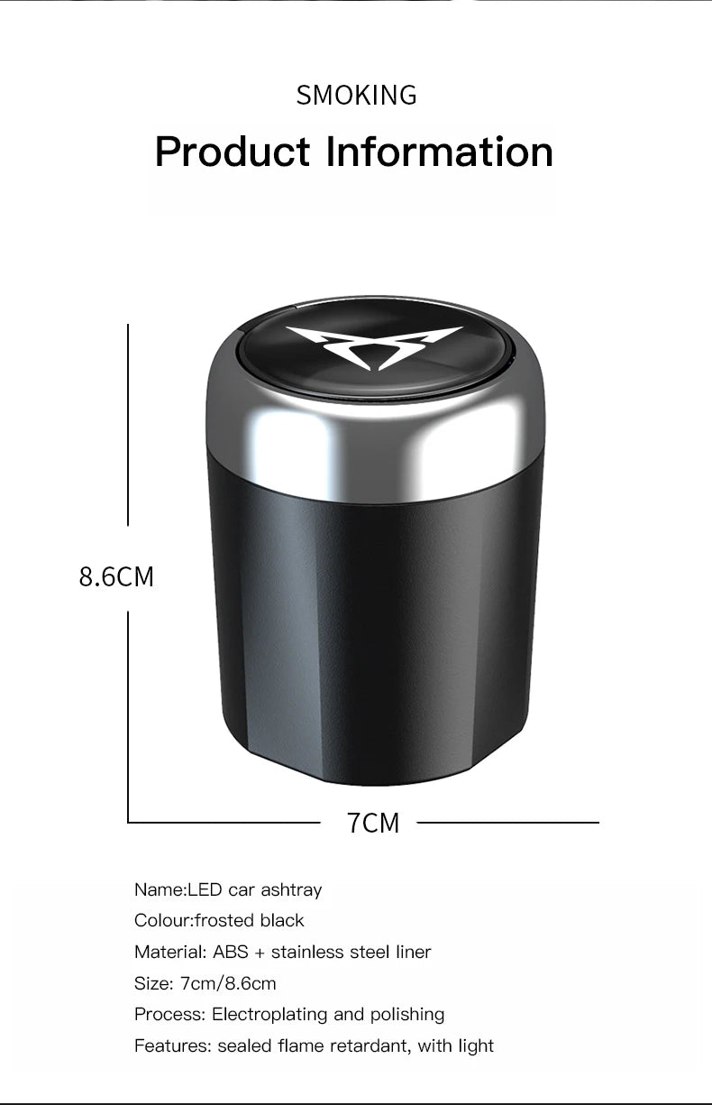 car ashtray accessories vehicles Car accessories novelty for Seat Ibiza 6l 6J Leon Sport Mk3 mk2 5F 2 Cupra Alhambra