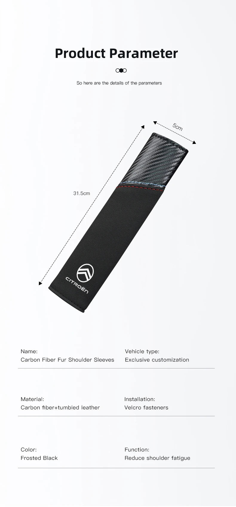 Car Seat Belt Protective Shoulder Cover Auto Accessories For Citroen C1 DS3 C2 C3 Vts C4 Saxo C4L C5 C6 C8 Xsara C3-XR Picasso