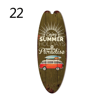 Retro Surfboard Wall Sign