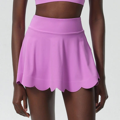 2-in-1 Tennis Skirt with Compression Shorts - Breathable Workout Skirt with Pockets