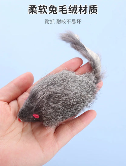 Cat Toy Mouse Contains Rattonite Bite Resistant Pet Supplies Interactive Cat Toy Plush Mouse Juguetes Para Gatos Rascador Gato