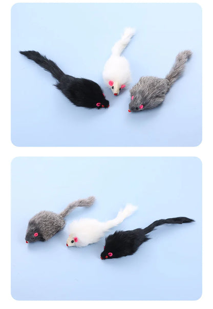 Cat Toy Mouse Contains Rattonite Bite Resistant Pet Supplies Interactive Cat Toy Plush Mouse Juguetes Para Gatos Rascador Gato