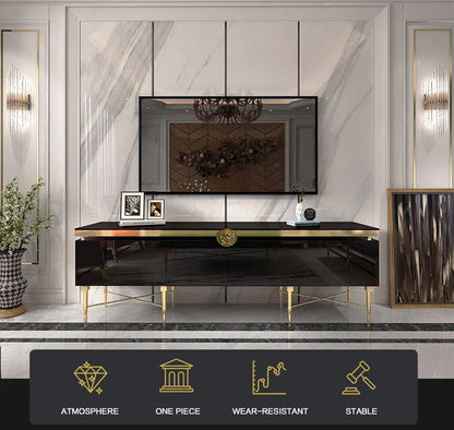 TV Table Small Sitting Room Ground Ark Of Stainless Steel Wooden Furniture Of The Lacquer That Bake