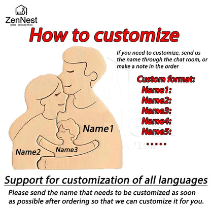 Personalized Home Puzzles, Custom Wooden Home Decorations, Warm Home Decorations, Mother's Day Father's Day Warm Gifts