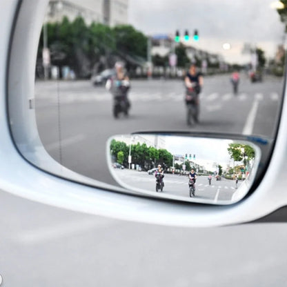 Car Mirror Frameless Car Auxiliary Blind Spot Mirror 360 Degree Wide Angle Parking Auto Rearview Adjustable Mirror Accessories