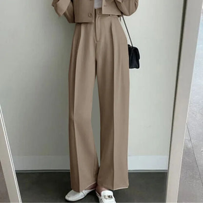New Spring and Autumn Casual British Style Suit Women's Fashion Pants Suit