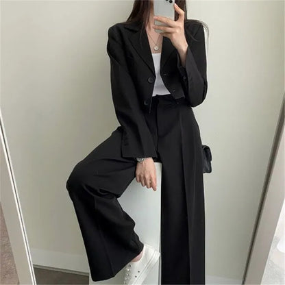 New Spring and Autumn Casual British Style Suit Women's Fashion Pants Suit