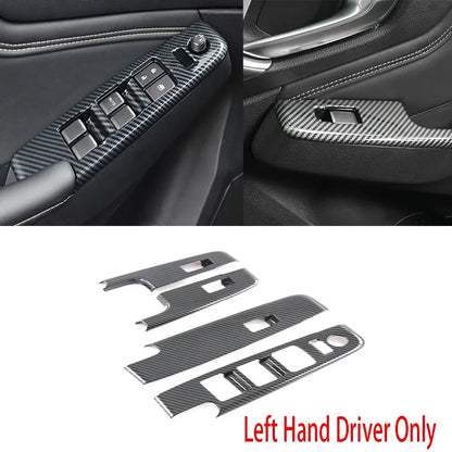 Car Accessories  For Isuzu D-MAX DMAX 2021 2022 ABS Carbon Center Console Window Switch Gear Armrest Box Panel Cover Trim