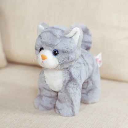 Smiling, Fun, Cute Kitten Makes You Happy Plush Toys 8-inch Cat Plush Toys