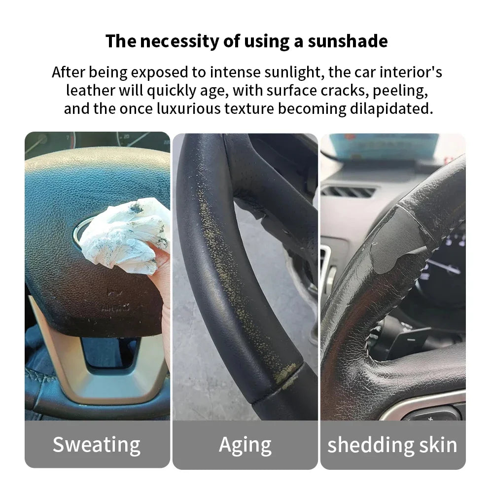 Car Sun Visor Sunroof Auto Steering Wheel Sun Shade Double Heat Insulation Sunshade Cover Protection Car Interior Accessories