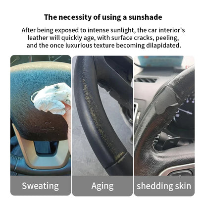 Car Sun Visor Sunroof Auto Steering Wheel Sun Shade Double Heat Insulation Sunshade Cover Protection Car Interior Accessories