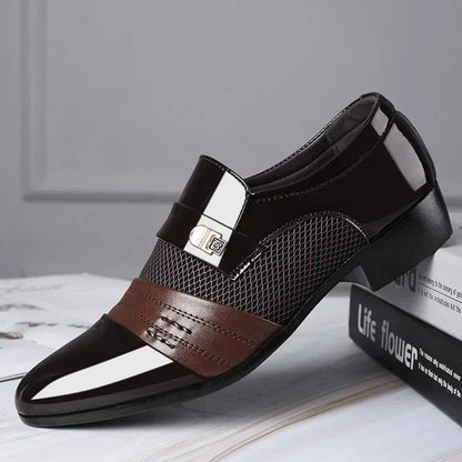 Men's Slip on Dress Shoes for Men Oxfords Fashion Business Dress male Shoes  Classic Leather Men's Suits   2025