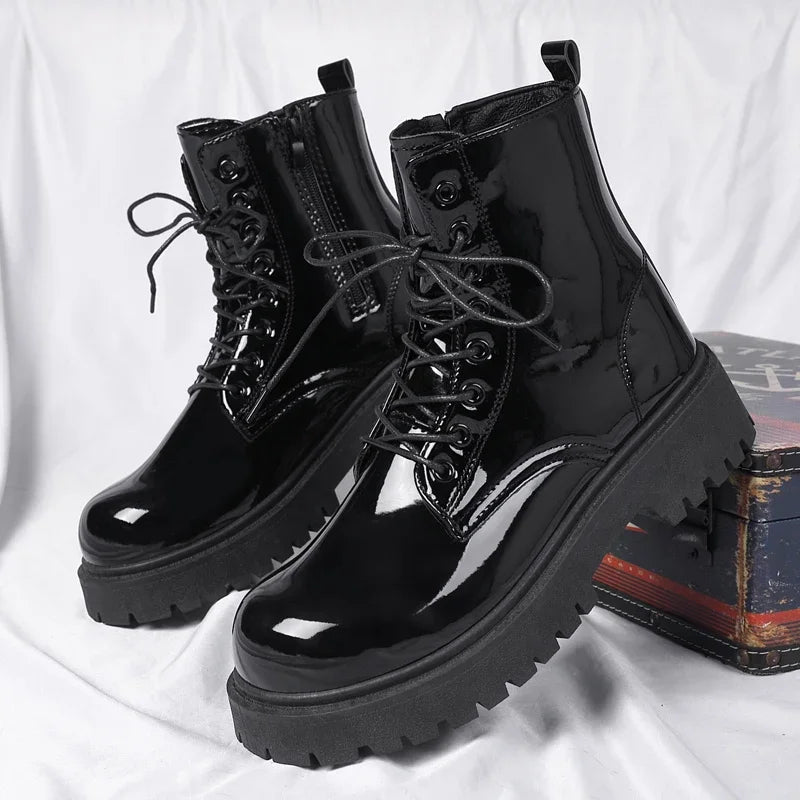 Combat Boots for Men Dress Boot Safety Shoes Mens Cowboy Boots Military Tactical Winter Autumn Men's Shoes Deals Casual Sneakers