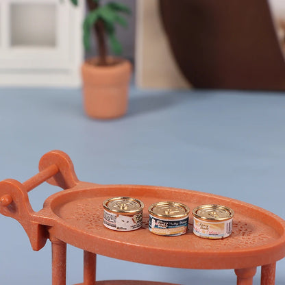 1/12 Dollhouse Simulation Cat Can Dollhouse Mini Cat Food Toy Dolls House Home Decorations Pretend Play Toys
