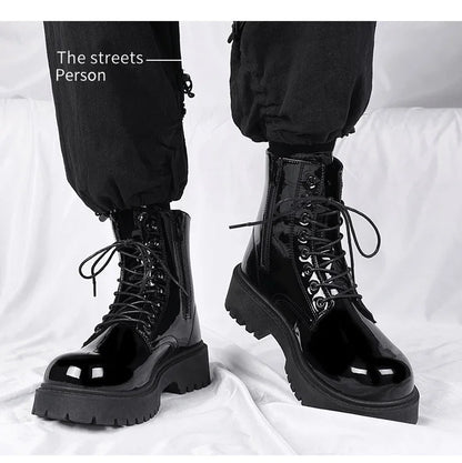 Combat Boots for Men Dress Boot Safety Shoes Mens Cowboy Boots Military Tactical Winter Autumn Men's Shoes Deals Casual Sneakers