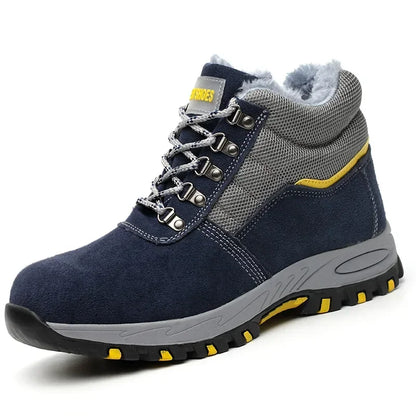 High Quality Men Safety Boots Work Boots Steel Toe Shoes Puncture-Proof Male Boot Winter Boots Warm Safety Botines for Men Botas