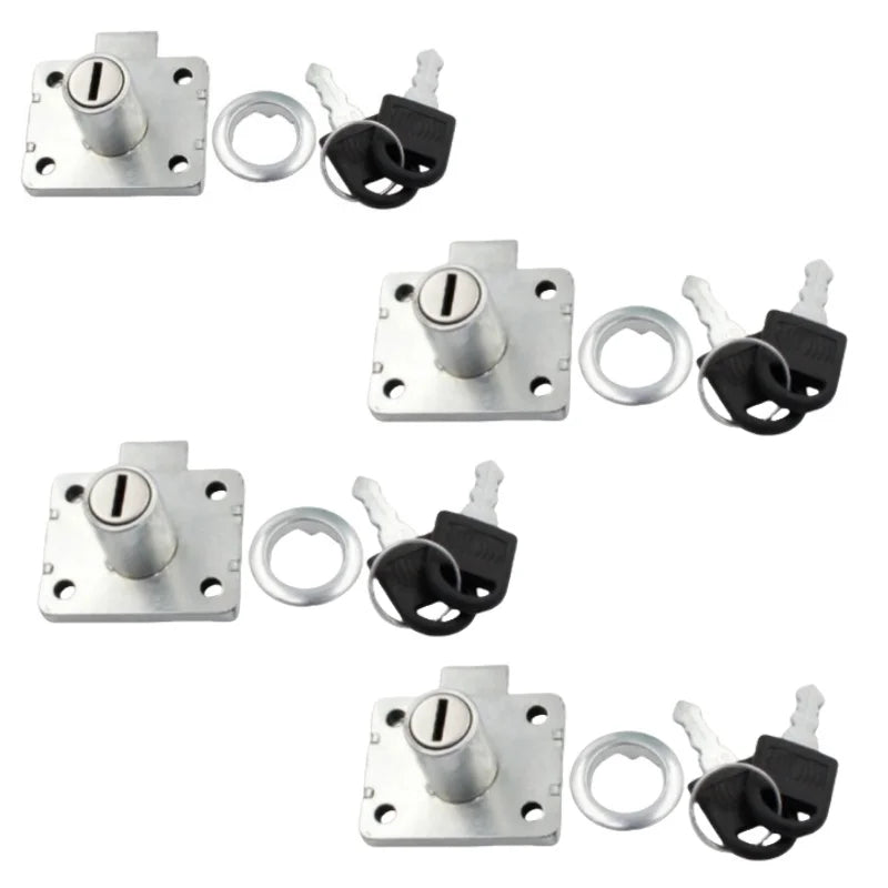 2/4 sets of furniture lock anti-theft locks suitable for bedside tables, wardrobes, drawers,  furniture hardware accessory locks