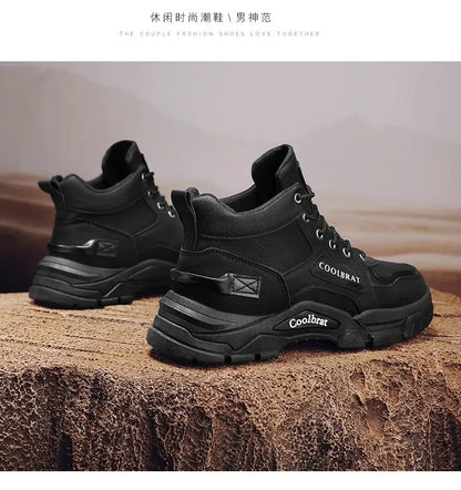 Men Shoes Four Seasons Short Boots New British Style Fashion Anti Slip Comfortable Mountaineering Boots Sports Casual Shoes