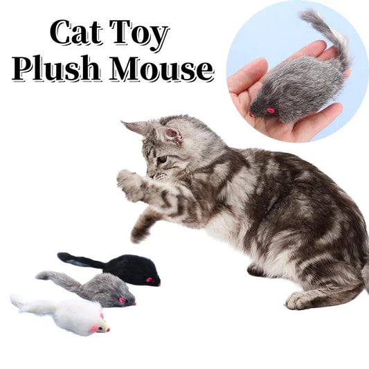 Cat Toy Mouse Contains Rattonite Bite Resistant Pet Supplies Interactive Cat Toy Plush Mouse Juguetes Para Gatos Rascador Gato