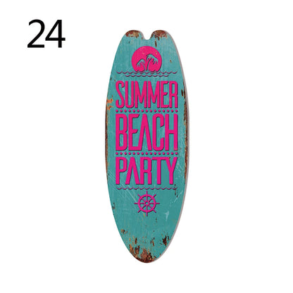 Retro Surfboard Wall Sign