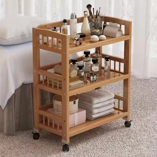 Removable Storage Rack Portable Furniture  Equipped with Mobile Wheels Stable Load-bearing Capacity Multifunctional Storage Rack