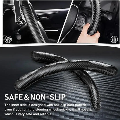 Car Accessories Universal Customized Protective Designer Carbon Fiber Car Steering Wheel Cover