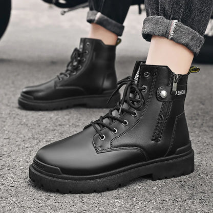 Men's Winter Boots Offer Safety Work Shoes Mens Shooes Men Motorcycle Boot Ankle Snow High Military Man Tactical Army Working