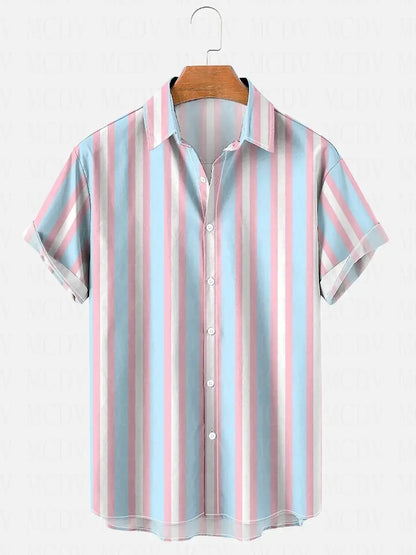 Bear Pride Flag Printed Shirt Hawaiian Shirts Summer Women For Men Tops