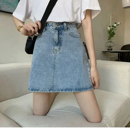 Summer Denim Short Skirt for Women High Wiast Sexy Tight Bag Hip Skirts Lady Slim Fit Y2K Female Short Jeans Skirts DURIKIES