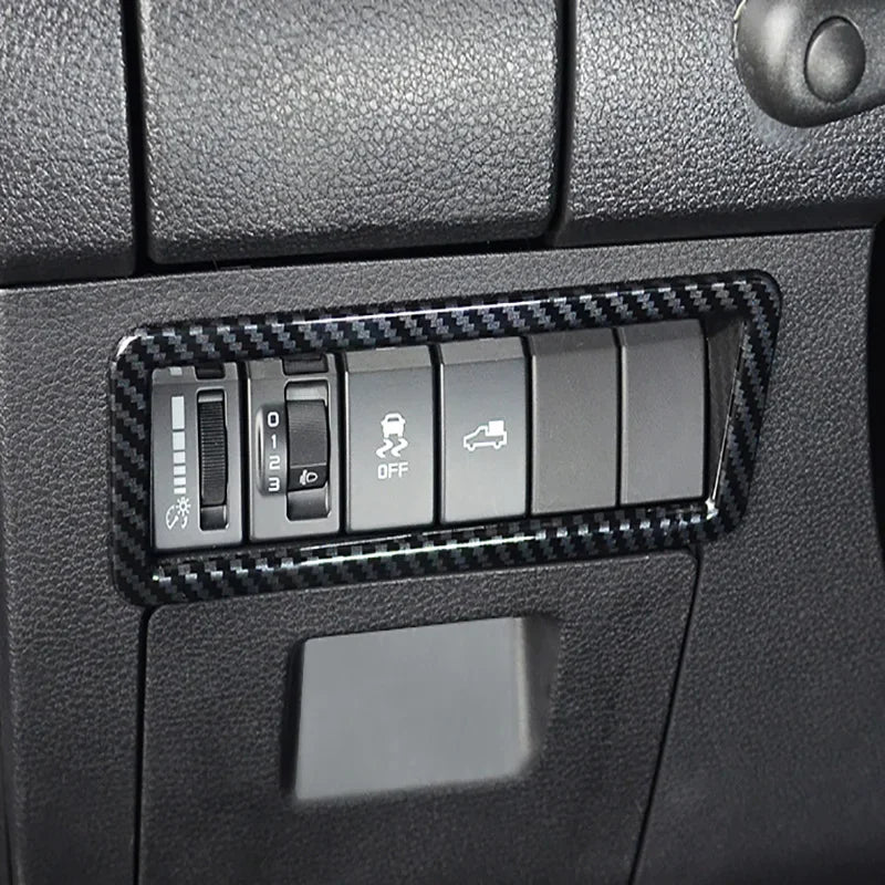 Car Accessories  For Isuzu D-MAX DMAX 2021 2022 ABS Carbon Center Console Window Switch Gear Armrest Box Panel Cover Trim