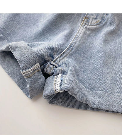 Women High Waist Denim Shorts Sexy Girl Spring Summer New In Short Jeans Wide Leg A Line Y2K Hot Pants Cowboy Casual Streetwear