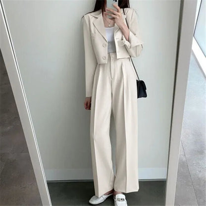 New Spring and Autumn Casual British Style Suit Women's Fashion Pants Suit