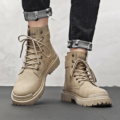 Men's Winter Boots Offer Safety Work Shoes Mens Shooes Men Motorcycle Boot Ankle Snow High Military Man Tactical Army Working