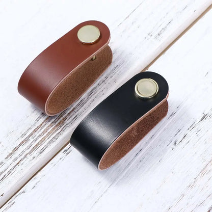 Furniture Modern Style Kitchen Wardrobe Cabinet Environmentally Soft Door Pulls Furniture Knobs Drawer Handle Leather Handle