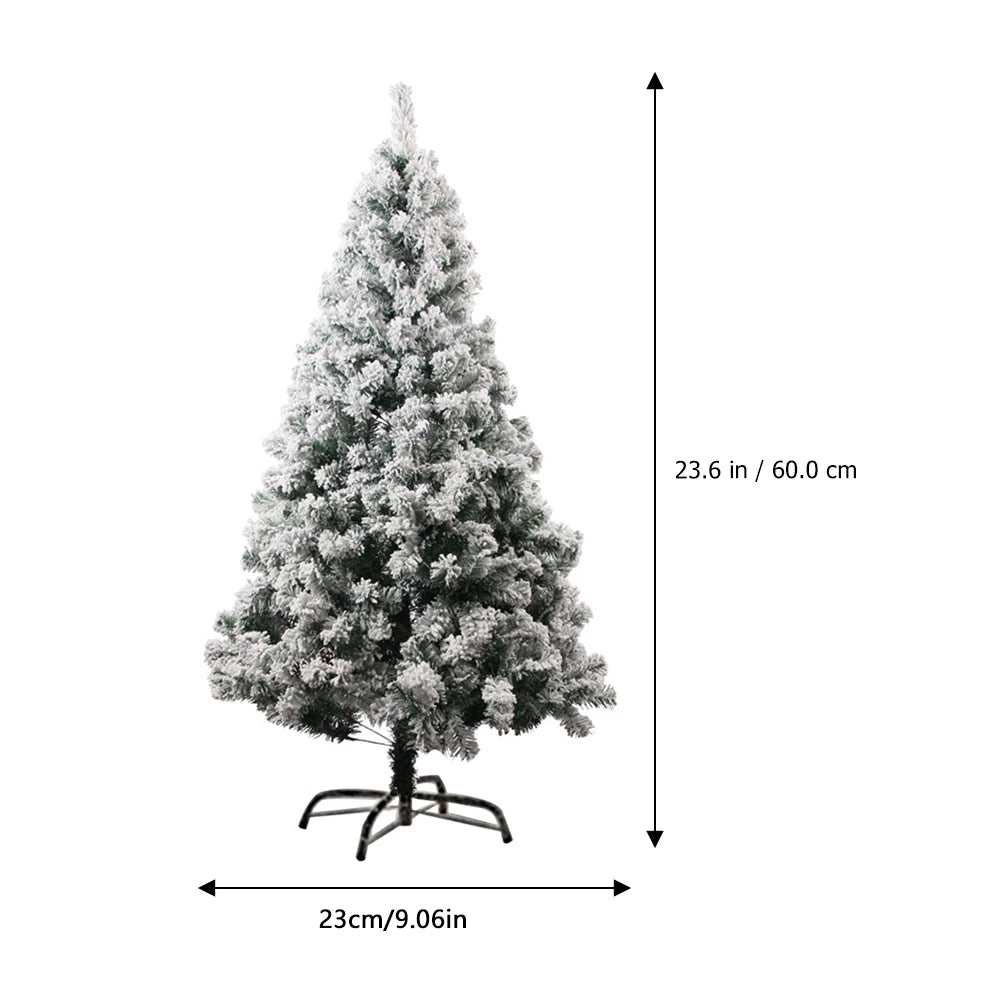 60cm70T White Xmas Tree Artificial Christmas Tree Flocking Snow Home Decor Festival Tree Christmas Supply Holiday nament