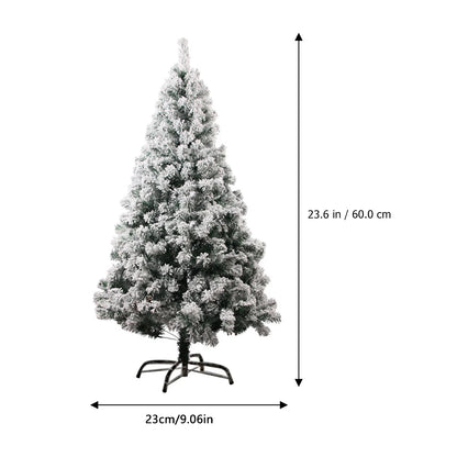 60cm70T White Xmas Tree Artificial Christmas Tree Flocking Snow Home Decor Festival Tree Christmas Supply Holiday nament