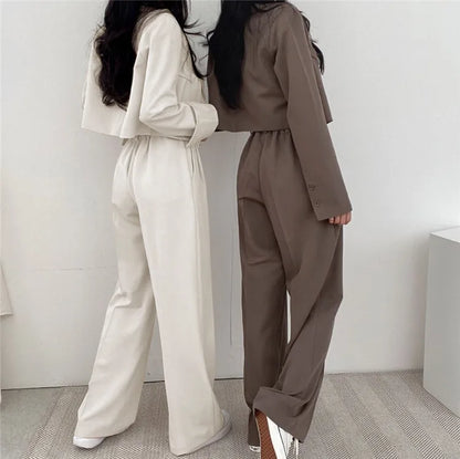 New Spring and Autumn Casual British Style Suit Women's Fashion Pants Suit