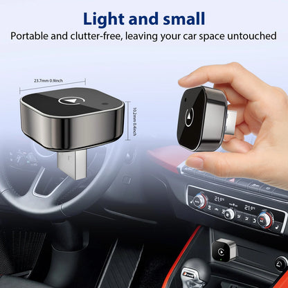 2 IN 1 Wireless Carplay Adapter, Converts Wired to Wireless carplay Adapter for iPhone, Wireless Control Plug & Play Carplay