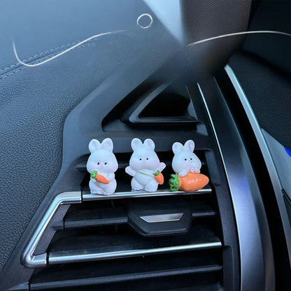 Car interior accessories, car center console decorations, cute bunny car accessories, electric vehicle accessories