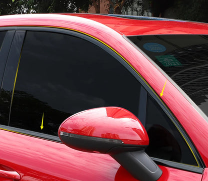 Car Accessories Decorate 2014-2022 Fit For Porsche Macan Steel Side Window Frame Strip cover Trim Black Titanium Sealing strip